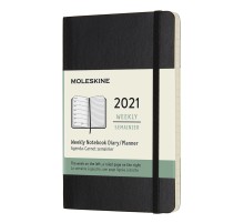 Еженедельник Moleskine CLASSIC SOFT WKNT Pocket 90x140мм 144стр. мягкая обложка черный