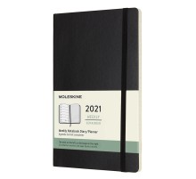 Еженедельник Moleskine CLASSIC SOFT WKNT Large 130х210мм 144стр. мягкая обложка черный