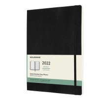 Еженедельник Moleskine CLASSIC SOFT WKNT XL 190х250мм 144стр. мягкая обложка черный