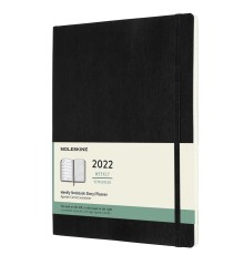 Еженедельник Moleskine CLASSIC SOFT WKNT XL 190х250мм 144стр. мягкая обложка черный