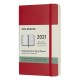 Еженедельник Moleskine CLASSIC SOFT WKNT Pocket 90x140мм 144стр. мягкая обложка красный