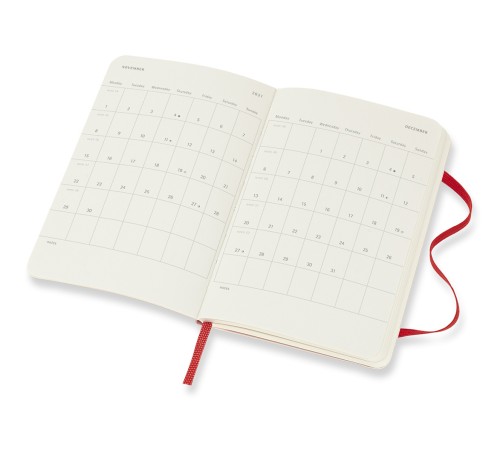Еженедельник Moleskine CLASSIC SOFT WKNT Pocket 90x140мм 144стр. мягкая обложка красный