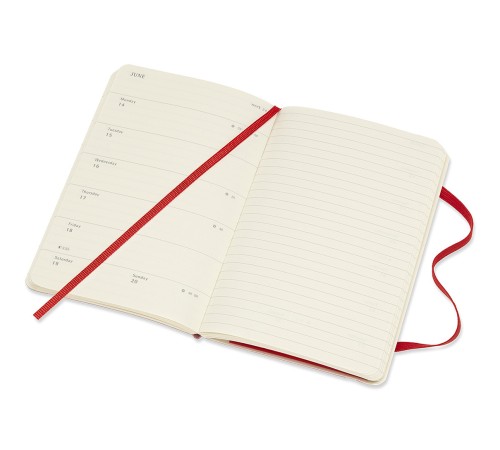 Еженедельник Moleskine CLASSIC SOFT WKNT Pocket 90x140мм 144стр. мягкая обложка красный