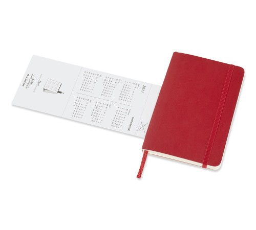 Еженедельник Moleskine CLASSIC SOFT WKNT Pocket 90x140мм 144стр. мягкая обложка красный