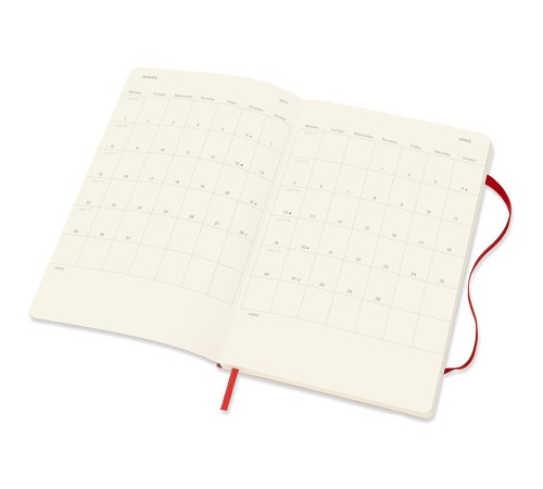 Еженедельник Moleskine CLASSIC SOFT WKNT Large 130х210мм 144стр. мягкая обложка красный