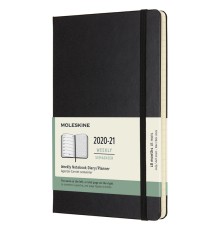 Еженедельник Moleskine ACADEMIC WKNT Large 130х210мм датир.18мес 208стр. черный