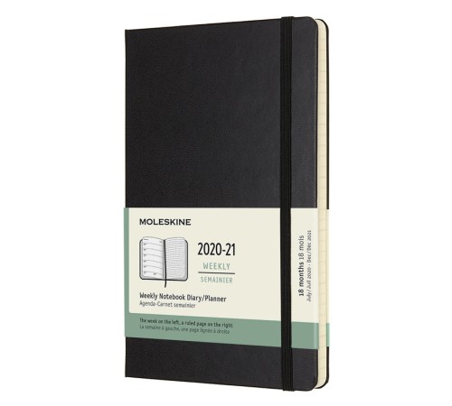 Еженедельник Moleskine ACADEMIC WKNT Large 130х210мм датир.18мес 208стр. черный Еженедельник Moleskine ACADEMIC WKNT Large 130х210мм датир.18мес 208стр. черный