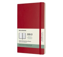 Еженедельник Moleskine ACADEMIC SOFT WKNT Large 130х210мм датир.18мес 208стр. мягкая обложка красный