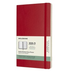 Еженедельник Moleskine ACADEMIC SOFT WKNT Large 130х210мм датир.18мес 208стр. мягкая обложка красный