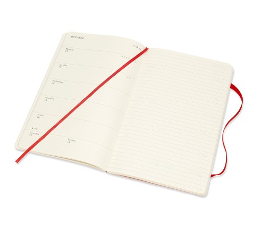 Еженедельник Moleskine ACADEMIC SOFT WKNT Large 130х210мм датир.18мес 208стр. мягкая обложка красный Еженедельник Moleskine ACADEMIC SOFT WKNT Large 130х210мм датир.18мес 208стр. мягкая обложка красный
