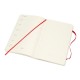 Еженедельник Moleskine ACADEMIC SOFT WKNT Large 130х210мм датир.18мес 208стр. мягкая обложка красный