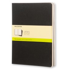 Блокнот Moleskine CAHIER JOURNAL QP323 XLarge 190х250мм обложка картон 120стр. нелинованный черный (3шт)