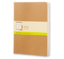 Блокнот Moleskine CAHIER JOURNAL QP423 XLarge 190х250мм обложка картон 120стр. нелинованный бежевый (3шт)