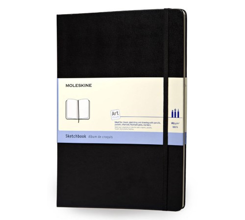Блокнот для рисования Moleskine ART SKETCHBOOK ARTQP063 Large 130х210мм 104стр. твердая обложка черный
