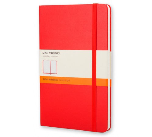 Блокнот Moleskine CLASSIC MM710R Pocket 90x140мм 192стр. линейка твердая обложка красный