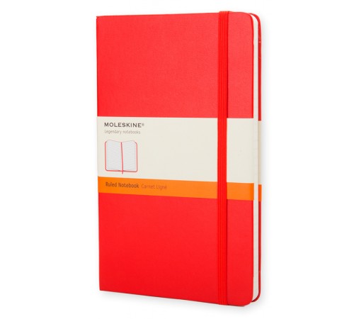 Блокнот Moleskine CLASSIC QP060R Large 130х210мм 240стр. линейка твердая обложка красный
