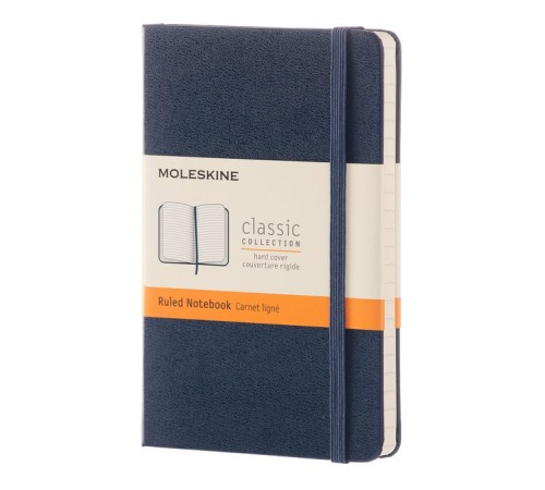 Блокнот Moleskine CLASSIC MM710B20 Pocket 90x140мм 192стр. линейка твердая обложка синий сапфир