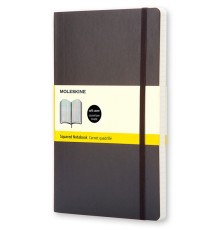 Блокнот Moleskine CLASSIC SOFT QP617 Large 130х210мм 192стр. клетка мягкая обложка черный