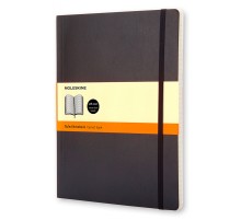 Блокнот Moleskine CLASSIC SOFT QP621 XLarge 190х250мм 192стр. линейка мягкая обложка черный