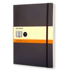 Блокнот Moleskine CLASSIC SOFT QP621 XLarge 190х250мм 192стр. линейка мягкая обложка черный