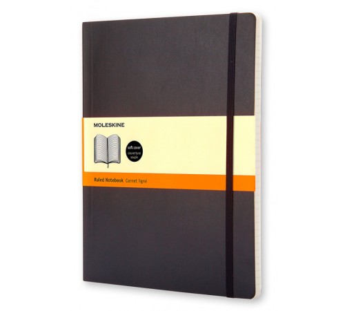 Блокнот Moleskine CLASSIC SOFT QP621 XLarge 190х250мм 192стр. линейка мягкая обложка черный