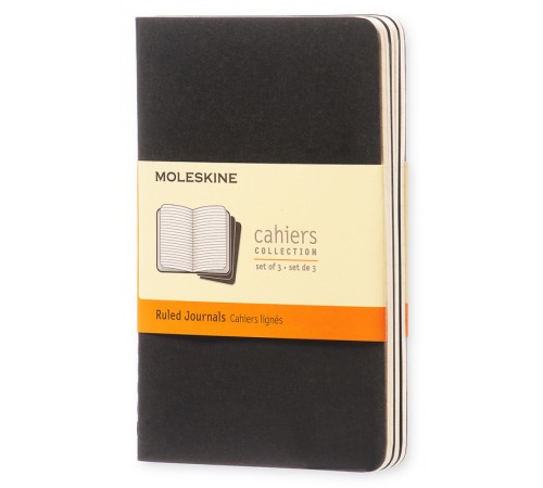 Блокнот Moleskine CAHIER JOURNAL QP311 Pocket 90x140мм обложка картон 64стр. линейка черный (3шт) Блокнот Moleskine CAHIER JOURNAL QP311 Pocket 90x140мм обложка картон 64стр. линейка черный (3шт)
