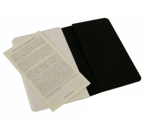 Блокнот Moleskine CAHIER JOURNAL QP313 Pocket 90x140мм обложка картон 64стр. нелинованный черный (3шт)