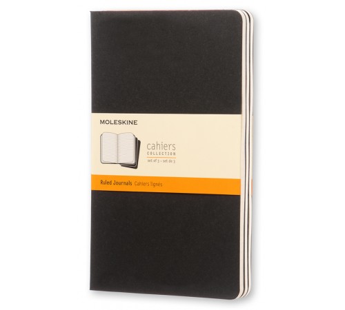 Блокнот Moleskine CAHIER JOURNAL QP316 Large 130х210мм обложка картон 80стр. линейка черный (3шт) Блокнот Moleskine CAHIER JOURNAL QP316 Large 130х210мм обложка картон 80стр. линейка черный (3шт)