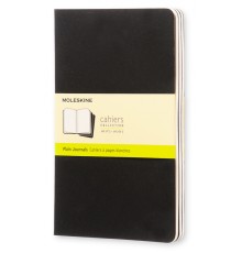 Блокнот Moleskine CAHIER JOURNAL QP318 Large 130х210мм обложка картон 80стр. нелинованный черный (3шт)