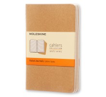 Блокнот Moleskine CAHIER JOURNAL QP411 Pocket 90x140мм обложка картон 64стр. линейка бежевый (3шт)