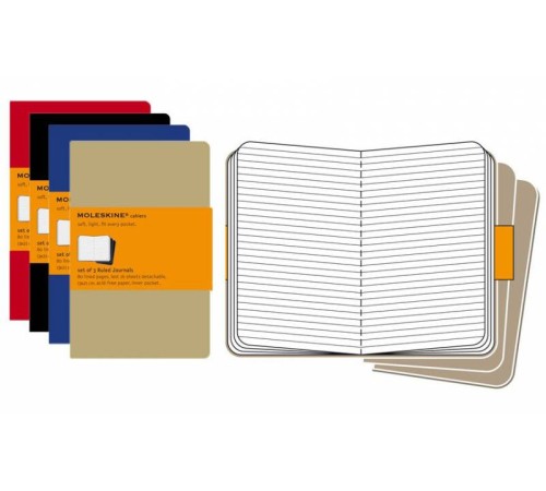 Блокнот Moleskine CAHIER JOURNAL QP416 Large 130х210мм обложка картон 80стр. линейка бежевый (3шт) Блокнот Moleskine CAHIER JOURNAL QP416 Large 130х210мм обложка картон 80стр. линейка бежевый (3шт)
