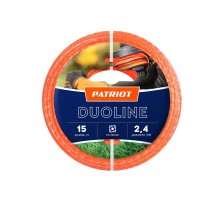 Леска для садовых триммеров Patriot Duoline d=2.4мм L=15м (805401161)