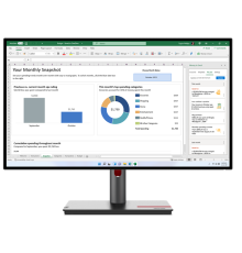 Монитор Lenovo ThinkVision P27h-30 27" 16:9 IPS 2560x1440 4ms 1000:1 350 178/178 //HDMI 2.0/DP 1.4 + DP 1.4 (Out)/USB-C Gen2/LTPS Stand, Daisy Chain, USB hub, 1.07B colors, Ethernet (63A1GAT1UK)