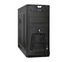 Exegate EX283215RUS Корпус Miditower ExeGate CP-603UB Black, ATX, <CP350W, 80mm>, 2*USB+2*USB3.0, Audio, замок блокировки кнопки питания