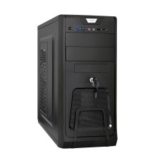Exegate EX283215RUS Корпус Miditower ExeGate CP-603UB Black, ATX, <CP350W, 80mm>, 2*USB+2*USB3.0, Audio, замок блокировки кнопки питания