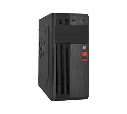 Exegate EX283221RUS Корпус Miditower ExeGate UN-605B Black, ATX, <UN400, 120mm>, 2*USB, Audio, замок блокировки кнопки питания