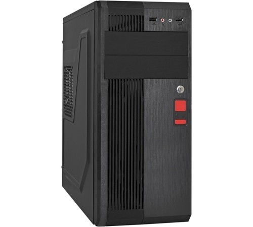 Exegate EX294577RUS Корпус Miditower  UN-605B-UN600 (ATX, БП UN600 с вент. 12см, 2*USB, аудио, блокировка, черный)