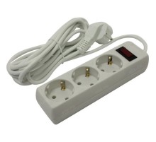 Exegate EX279354RUS Удлинитель ExeGate EC-3-3W (3 розетки, 3м, евровилка, белый)