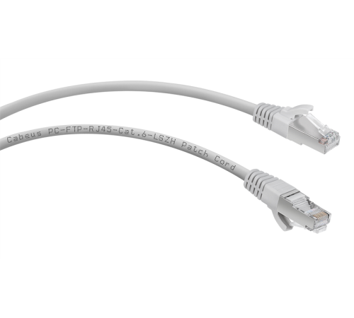 Патч корд Cabeus PC-FTP-RJ45-Cat.6-2m-LSZH Патч-корд F/UTP, категория 6, 2xRJ45/8p8c, экранированный, серый, LSZH, 2м (PC-FTP-RJ45-Cat.6-2m-LSZH)