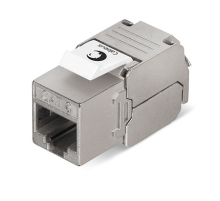 Вставка Cabeus KJ-RJ45-Cat.6-SH-180-Toolless Вставка Keystone Jack RJ-45(8P8C), 180 градусов, категория 6, экранированная, без инструмента Toolless (KJ-RJ45-Cat.6-SH-180-Toolless)