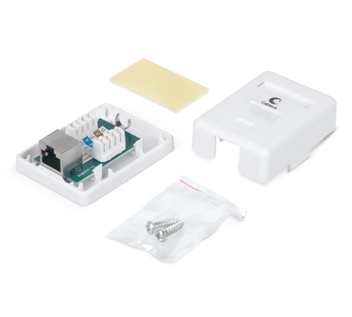 Розетка компьют. rj-45(8p8c), кат  6, экранированная, одинарная, внешняя Cabeus WS-8P8C-Cat.6-SH-1 Розетка компьютерная RJ-45(8P8C), категория 6, экранированная, одинарная, внешняя, Dual IDC (WS-8P8C-Cat.6-SH-1)