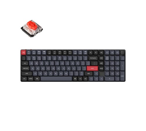 Беспроводная механическая клавиатура QMK Keychron K17 Pro, 103 клавиши, Knob, Hot-Swap, Gateron low profile Red Switch