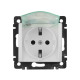 Valena Розетка 2К+З нем. ст. с крышкой с защ. шт. IP44, белый Legrand 774220