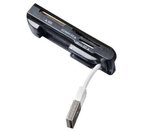 Устройство чтения карт памяти USB2.0 Buro BU-CR-108 черный Устройство чтения карт памяти USB2.0 Buro BU-CR-108 черный