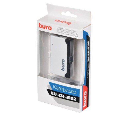 Устройство чтения карт памяти USB2.0 Buro BU-CR-2102 белый Устройство чтения карт памяти USB2.0 Buro BU-CR-2102 белый