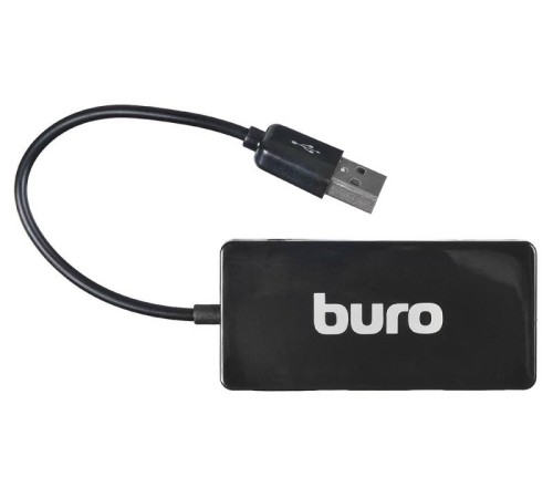 Разветвитель USB 2.0 Buro BU-HUB4-U2.0-Slim 4порт. черный Разветвитель USB 2.0 Buro BU-HUB4-U2.0-Slim 4порт. черный