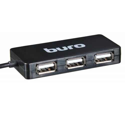 Разветвитель USB 2.0 Buro BU-HUB4-U2.0-Slim 4порт. черный Разветвитель USB 2.0 Buro BU-HUB4-U2.0-Slim 4порт. черный