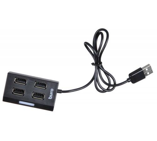 Разветвитель USB 2.0 Buro BU-HUB4-U2.0 4порт. черный Разветвитель USB 2.0 Buro BU-HUB4-U2.0 4порт. черный