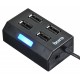 Разветвитель USB 2.0 Buro BU-HUB4-U2.0 4порт. черный