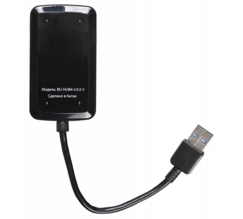 Разветвитель USB 3.0 Buro BU-HUB4-U3.0-S 4порт. черный Разветвитель USB 3.0 Buro BU-HUB4-U3.0-S 4порт. черный